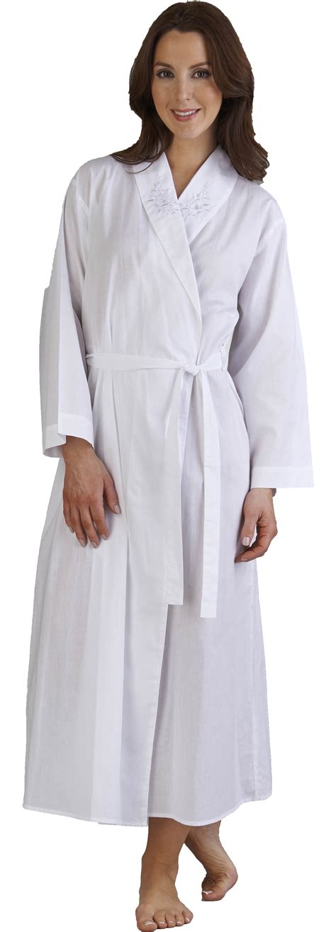 white cotton dressing gowns ladies.